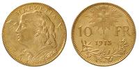 10 franków 1913 B, Berno, złoto 3.23 g, bardzo ł