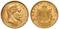 20 franków 1865 A, Paryż, złoto 6.43 g