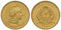 5 peso 1886, złoto 8.04 g