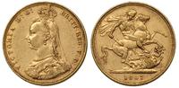 1 funt 1887, złoto 7.97 g, patyna