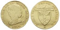16 pesos 1844/UM, Popayan, złoto '875' 26.81 g, 