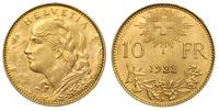 10 franków 1922 B, Berno, złoto 3.22 g