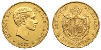 25 peset 1877, Madryt, złoto '900' 8.06 g