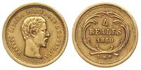 4 reale 1860, złoto 0.83 g, Fr. 37