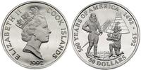 50 dolarów 1992, srebro, 31.35 g, moneta wybita 