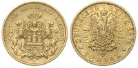 20 marek 1876 J, Hamburg, złoto 7.91 g, J. 210