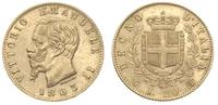 20 lirów 1863 T, Turyn, złoto 6.45 g
