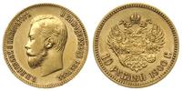 10 rubli 1900/ФЗ, Petersburg, złoto 8,59 g, Kaza