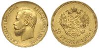 10 rubli 1900/FZ, Petersburg, złoto 8.59 g