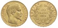 20 franków 1854 / A, Paryż, złoto 6.44 g, Fr. 57