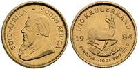 1/10 krugerranda 1984, Pretoria, złoto 916, 3.39