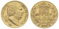 20 franków 1824 / A, Paryż, złoto 6.37 g, Fr. 53