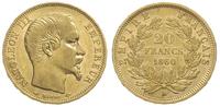 20 franków 1860 / A, Paryż, złoto 6.41 g, Fr. 57