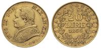 20 lirów 1866 / R, Rzym, złoto 6.40 g, Fr.280