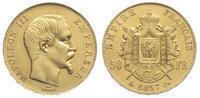 50 franków 1857/A, Paryż, złoto 16.11 g, Gadoury