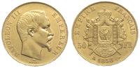 50 franków 1858/A, Paryż, złoto 16.12 g, Gadoury