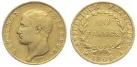 40 franków 1806/A, Paryż, złoto 12.81 g, Gadoury