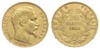 20 franków 1860/A, Paryż, złoto 6.44 g, Friedber