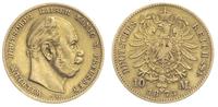 10 marek 1873 / B, Hannover, złoto 3.93 g