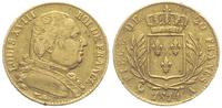 20 franków 1814/A, Paryż, złoto 6.39 g, Gadoury 