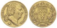 20 franków 1819/A, Paryż, złoto 6.36 g, Gadoury 