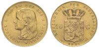 10 guldenów 1897, Utrecht, złoto "900" 6.72 g, p