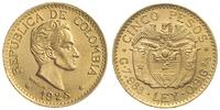 5 pesos 1925, złoto "916" 7.97 g, bardzo ładne