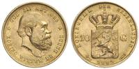 10 guldenów 1889, Utrecht, złoto 6.71 g, rzadszy