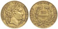 20 franków 1851/A, Paryż, złoto 6.44 g, Gadoury 