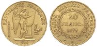 20 franków 1877/A, Paryż, złoto 6.44 g, Gadoury 