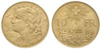 10 franków 1922/B, Berno, złoto 3.22 g, Fr. 36