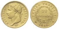20 franków 1811/A, Paryż, złoto 6.44 g, Gadoury 