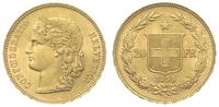 20 franków 1895/B, Berno, złoto 6.45 g, Fr 495