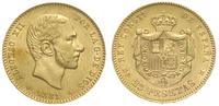 25 peset 1881, Madryt, złoto ''900'' 8.07 g, Fri