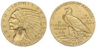 5 dolarów 1914/D, Denver, złoto 8.36 g, wyjęty z