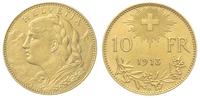 10 franków 1913/B, Berno, złoto 3.22 g, Fr 504