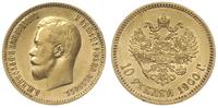 10 rubli 1900/ФЗ, Petersburg, złoto 8.60 g, Kaza