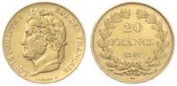 20 franków 1847/A, Paryż, złoto 6.41 g, Gadoury 