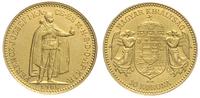 10 koron 1908/KB, Kremnica, złoto 3.37 g, Fr 252
