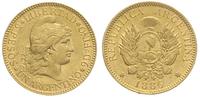 5 pesos = 1 argentino 1886, złoto 8.04 g, Fr 14