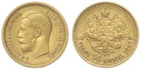7 1/2 rubla 1897/АГ, Petersburg, złoto 6.42 g, w
