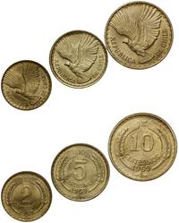 zestaw 3 monet 1969, Santiago, 2, 5 oraz 10 cent