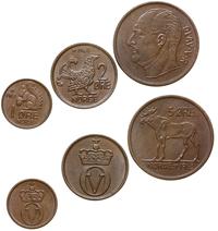 zestaw 3 monet 1963, Kongsberg, 1, 2, 5 öre, brą