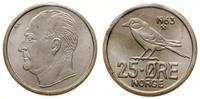 25 öre 1963, Kongsberg, miedzionikiel, moneta w 