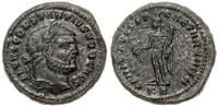 follis 295-296, Cyzicus, Aw: Głowa cesarza w wie