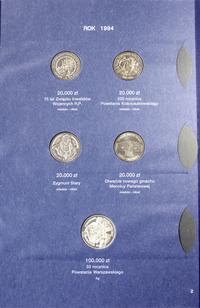 Polska, klaser z monetami polskimi z lat 1990-1995