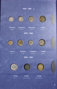 Polska, klaser z monetami polskimi z lat 1990-1995