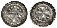 denar X-XI w., Aw: Krzyż grecki w obwódce z kule