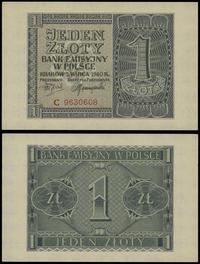 1 złoty 1.03.1940, seria C, numeracja 9630608, m