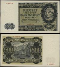 500 złotych 1.03.1940, seria A, numeracja 149417